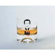 BK Gift Kişiye Özel Renkli Baskılı Godfather Baba Tasarımlı Viski Bardağı-12