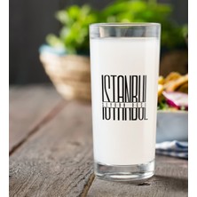 BK Gift Kişiye Özel Renkli Baskılı Istanbul Rakı Bardağı-1