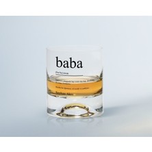 BK Gift Kişiye Özel Renkli Baskılı Baba Tasarımlı Viski Bardağı-1