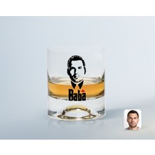 BK Gift Kişiye Özel Renkli Baskılı Godfather Baba Tasarımlı Viski Bardağı-13