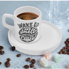 Bk Gift Sunum Tabaklı Coffe Tasarımlı Kahve Fincanı-1, Sevgiliye Hediye, Aileye Hediye, Arkadaşa Hediye