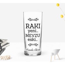 BK Gift Kişiye Özel Renkli Baskılı Rakı Yeni Mevzu Eski Tasarımlı Rakı Bardağı-1