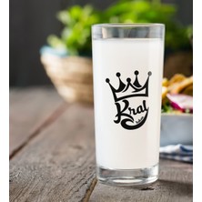 BK Gift Kişiye Özel Renkli Baskılı Kral Rakı Bardağı-1