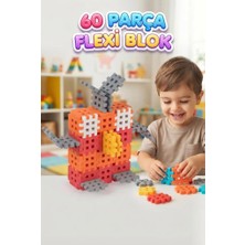 Farbu Oyuncak 60 Parça Eğitici Flexi Blok Ince Motor Becerilerini Geliştiren Oyuncak Yumuşak Bloklar