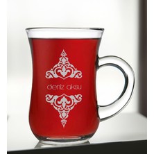 Bk Gift Kişiye Özel Isimli Keyif Kulplu Çay Bardağı-7, Arkadaşa, Sevgiliye Hediye, Ev Hediyesi, Doğum Günü Hediyesi
