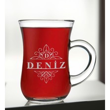 Bk Gift Kişiye Özel Isimli Keyif Kulplu Çay Bardağı-5, Arkadaşa, Sevgiliye Hediye, Ev Hediyesi, Doğum Günü Hediyesi