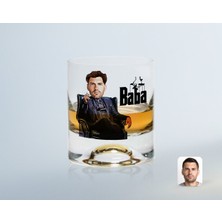 BK Gift Kişiye Özel Renkli Baskılı Godfather Baba Karikatürlü Viski Bardağı-9