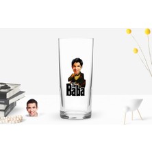 BK Gift Kişiye Özel Renkli Baskılı Godfather Baba Karikatürlü Rakı Bardağı-3