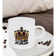Bk Gift Kişiye Özel Isimli Kral Tacı Tasarımlı Türk Kahvesi Fincanı Sevgiliye Hediye, Arkadaşa Hediye, Anneye Hediye, Ofis Hediyesi