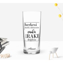 BK Gift Kişiye Özel Renkli Baskılı Rakı Değilsin Tasarımlı Rakı Bardağı-1