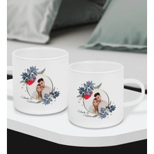 Bk Gift Kişiye Özel Isimli Fotoğraflı 2’li Buzlu Cam Türk Kahvesi Fincanı-1, Sevgiliye Hediye, Arkadaşa Hediye, Anneye Hediye, Ofis Hesiyesi