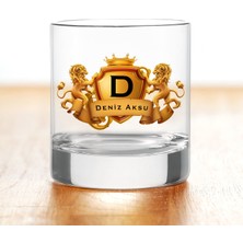 Bk Gift Dtf Kişiye Özel Kral Aslanlar Tasarımlı Viski Kadehi - 2 , Arkadaşa Hediye, Sevgiliye Hediye