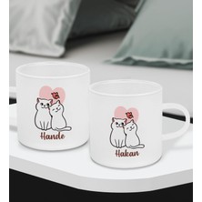 Bk Gift Kişiye Özel Sevgili Temalı 2’li Buzlu Cam Türk Kahvesi Fincanı-6, Sevgiliye Hediye, Arkadaşa Hediye, Anneye Hediye, Ofis Hesiyesi