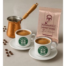 Bk Gift Kişiye Özel Isimli 2'li Türk Kahvesi Fincanı & Bakır Cezve & Türk Kahvesi Seti-5, Arkadaş Hediye, Sevgiliye Hediye