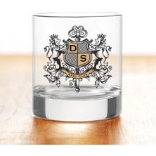 Bk Gift Dtf Kişiye Özel Kraliyet Sembollü Viski Kadehi - 1 , Arkadaşa Hediye, Sevgiliye Hediye