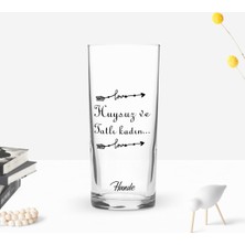 BK Gift Kişiye Özel Renkli Baskılı Huysuz ve Tatlı Kadın Tasarımlı Rakı Bardağı-1