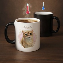 Bk Gift Kişiye Özel Evcil Hayvan Karikatürlü Sihirli Kupa Bardak-2, Arkadaşa Hediye, Sevgiliye Hediye, Ev Hediyesi