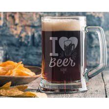 Bk Gift Kişiye Özel Isimli Cam Bira Bardağı 50CL-2 , Arkadaşa Hediye , Sevgiliye Hediye