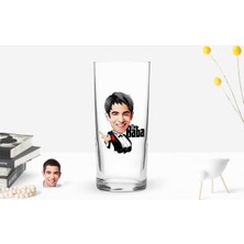 BK Gift Kişiye Özel Renkli Baskılı Godfather Baba Karikatürlü Rakı Bardağı-2