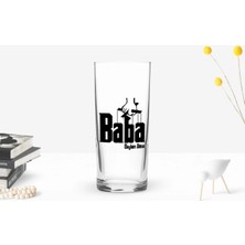 BK Gift Kişiye Özel Renkli Baskılı Godfather Baba Tasarımlı Rakı Bardağı-5