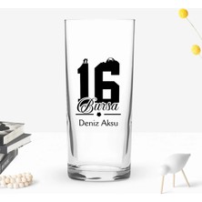 Bk Gift Kişiye Özel Isimli Dtf Bursa Plaka Şehir Tasarımlı Rakı Bardağı, Arkadaşa Hediye, Sevgiliye Hediye