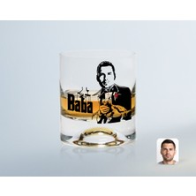 BK Gift Kişiye Özel Renkli Baskılı Godfather Baba Tasarımlı Viski Bardağı-4