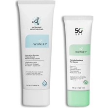 Wiwify Yoğun Nem & Yatıştırma Seti, Nemlendirici + Güneş Koruyucu |centella Asiatica, Niacinamide, Baobab