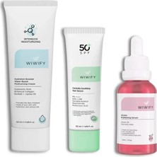 Wiwify Leke Karşıtı ve Aydınlık Görünüm Bakım Seti, Nemlendirici + Arbutin + Güneş Koruyucu |niacinamide
