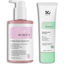 Wiwify Günlük Temizlik Uv Koruma Seti, Yüz Temizleme Jeli + Güneş Koruyucu |centella Asiatica, Niacinamide