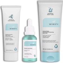 Wiwify Yoğun Nem Bakım Seti, Nemlendirici Krem + Vücut Losyonu + Hyaluronic Acid |üre, Ceramide