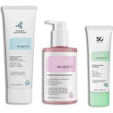 Wiwify Günlük Cilt Bakımı Seti, Nemlendirici + Temizleme Jeli, Güneş Koruyucu |baobab Oil, Niacinamide