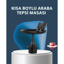 Epilons Araç İçi 360° Ayarlanabilir Bardaklık Tepsisi Geniş Yüzeyli Ve Telefon Standlı