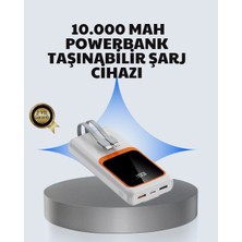 Epilons Kompakt 10000 Mah Powerbank – Dijital Göstergeli, Type-c Ve Lightning Uyumlu