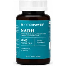 Hyperpower NADH (Nicotinamide Adenine Dinucleotide Hydride) 20 mg | 60 Tablet, 1200 mg Toplam | Made in USA
