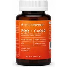 Hyperpower PQQ (20 mg) + CoQ10 (100 mg)  | 60 Tablet, 7200 mg Toplam | Made in USA