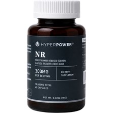 Hyperpower NR (Nikotinamide Riboside) 300 mg | 60 Kapsül, Toplam 18000 mg | Made in USA