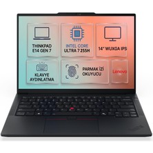 Lenovo Thinkpad E14 Gen7 Intel Core Ultra 7 255H 32GB 512GB SSD 14" Wuxga Windows 11 Pro Laptop, Notebook 21SX008XTX 009
