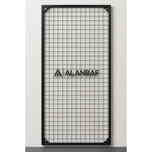 Alanraf Sık Telli Tel Raf - Siyah Renkli Tel Pano Stand, Duvar Askılığı 60X150 cm