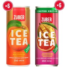 Züber Ice Tea Mango & Greyfurt + Şeftali Soğuk Çay 250ML x 12 Adet