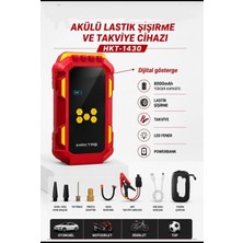 Haktaş Şarjzlı Akü Takviyeli Powerbank Destekli 4 'ü1 Arada Hava Pompası