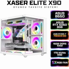 Xaser Elite X90 Ryzen 7 7800X3D 16GB Ddr5 Ram 1tb M.2 Nvme SSD 8gb RTX5060 Sıvı Soğutmalı Oyuncu Tavsiye Sistem