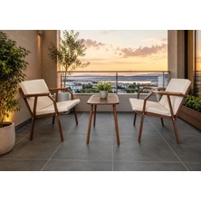 Dekoroom's Viento 1-1 Bahçe Balkon Mobilyası, Kahve Iskelet,