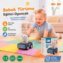 Babi Zoo Bas Git Hayvan Araba | 18M+ Eğitici Bebek Oyuncağı | Döner Başlıklı Pilsiz Ataletli Araba | EN71 Belgeli Abs