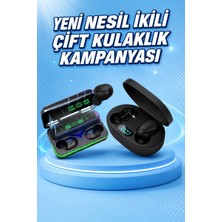Nevamel® Ikili Bluetooth Kulaklık Dijital Göstergeli Uzun Pil Ömrü Yüksek Ses Kaliteli