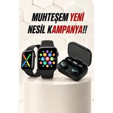 Nevamel® Kaliteli Akıllı Saat ve Kaliteli Bluetooth Kulaklık Anc Özelliği Uzun Pil Ömrü