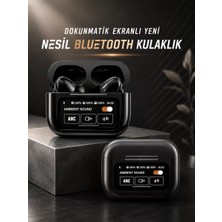 Nevamel® Bluetooth Kulaklık Kablosuz Ekranlı Anc/enc Destekli Dokunmatik