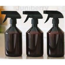 Alubrella 3 Adet Amber Kahverengi Boş Plastik Sprey Şişe Banyo ve Mutfak Temizleyici Sprey 3X500M