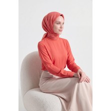 Silk Home Soft Eşarp Zincir Desen Turuncu 90X90
