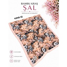 Sedef Desenli Bambu Kraş Şal