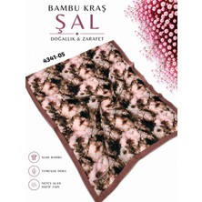 Sedef Desenli Bambu Kraş Şal
